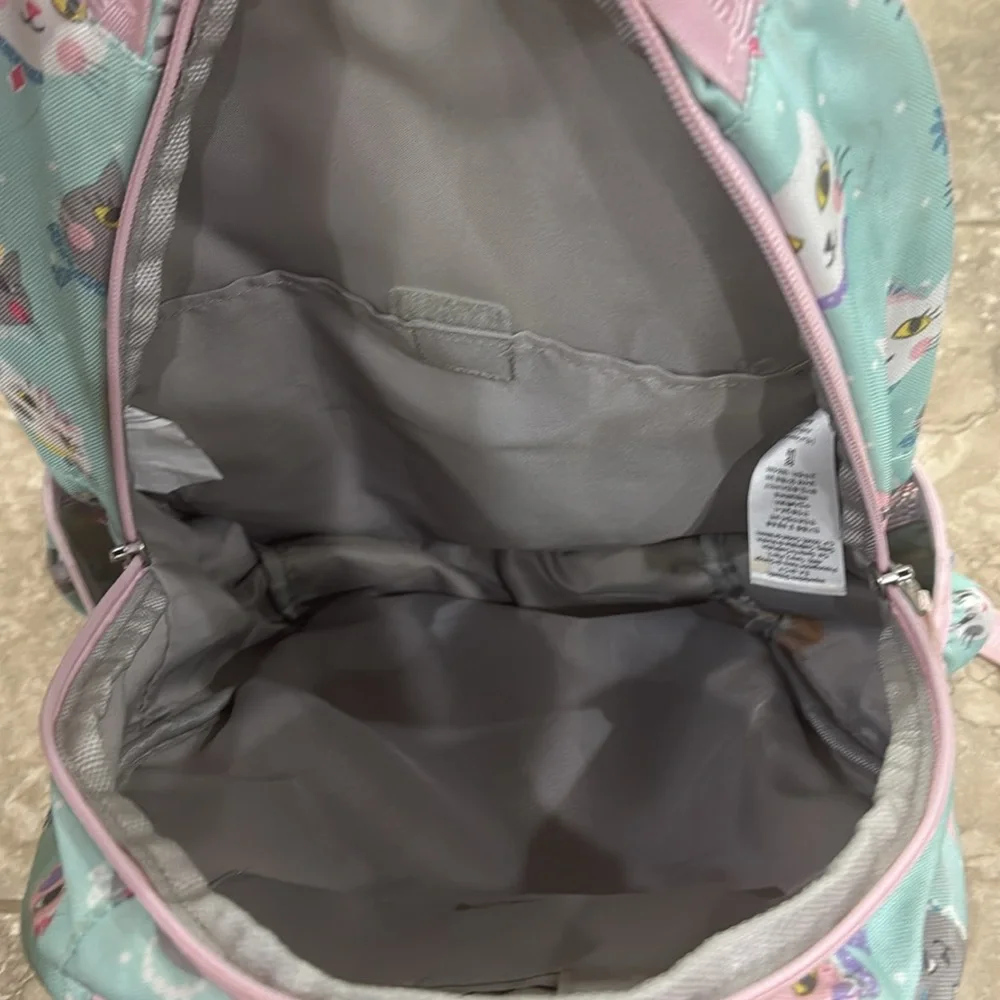 Pottery Barn Mackenzie Aqua Pink Princess‎ Kitty small backpack